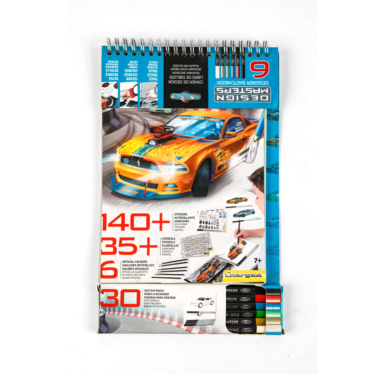 Sketch Book-Top Спиральная книга Cool Racing Car